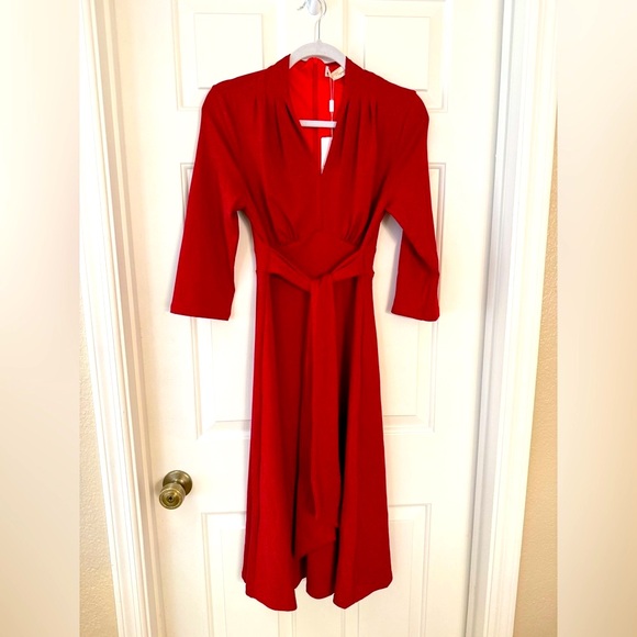 NWT VINTAGE STYLE GLITTER COCKTAIL DRESS w SELF BELT-S - Picture 8 of 16